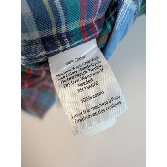 Vineyard Vines Shirt Mens M Blue Plaid Classic Fit Tucker Long Sleeve Button Up - Picture 10 of 10